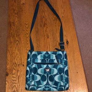 Blue couch crossbody